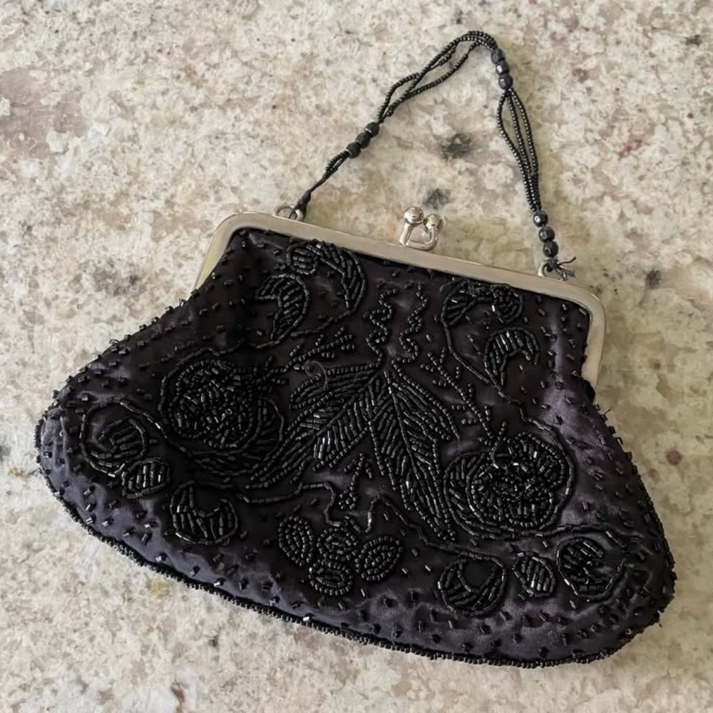 Vintage La Regale Black Evening Bag